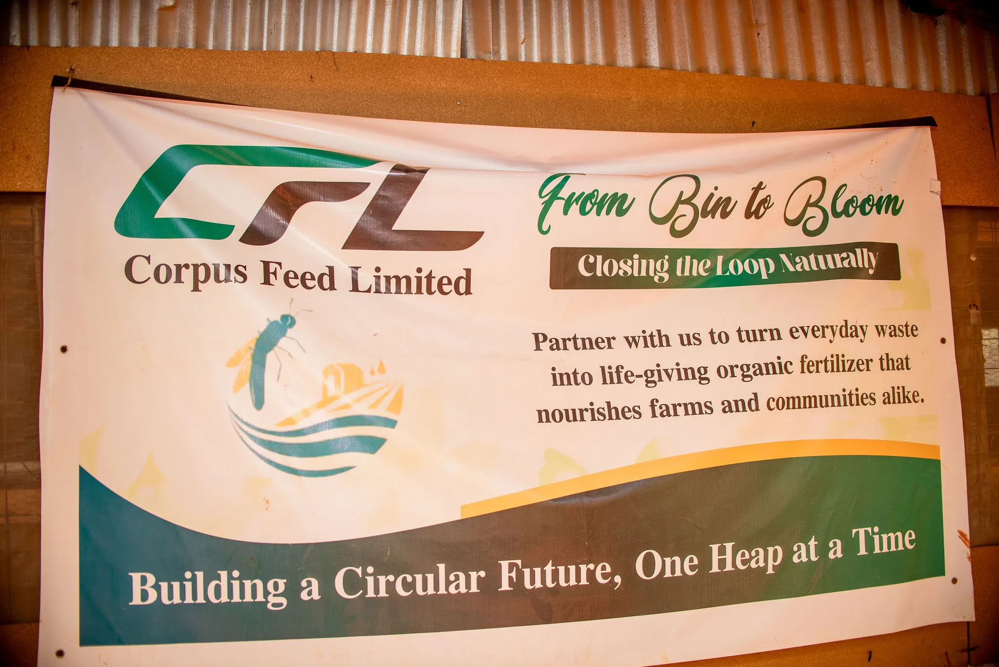 CorpusFeed waste recovery banner for circular agriculture